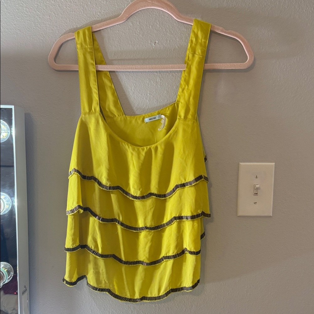 Zara Yellow Layered Tank Top